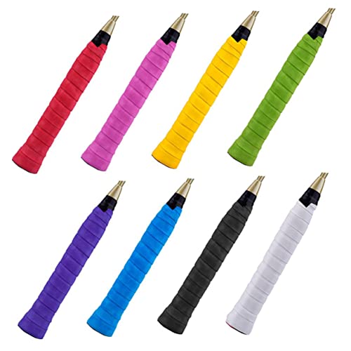 POPETPOP 9pcs Squash Racket Overgrip Soft Pu Material Moisture Wicking for Better Grip Badminton Rackets Random Color