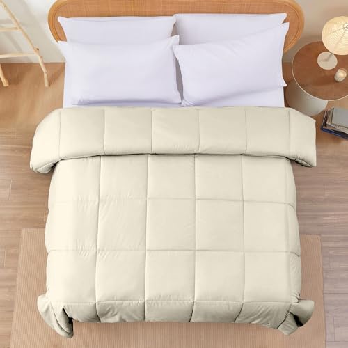 Image of Modern Threads Down Alternative Reversible Comforter Ivory /Taupe Twin
