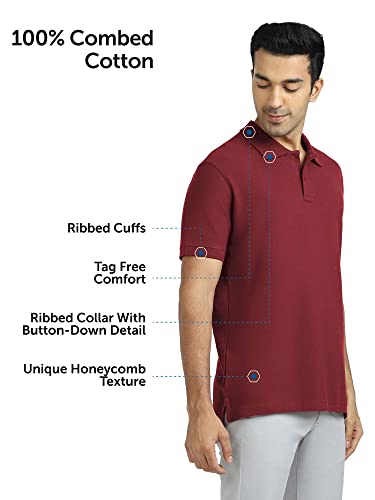 Image of XYXX Men's Solid Regular Fit Polo Shirt