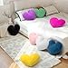 JZNEXD 2 Pcs Pink Heart Pillow Decorative Throw Pillows 16-inch Cute Soft Fluffy Heart Shaped Pillows for Bed Couch Sofa Bedroom Living Room Decor Aesthetic (Light Pink, 16