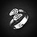 HZMAN Snake Ring Men Women Gothic Jewelry Retro Animal Fashion Personality Stainless Steel Ring