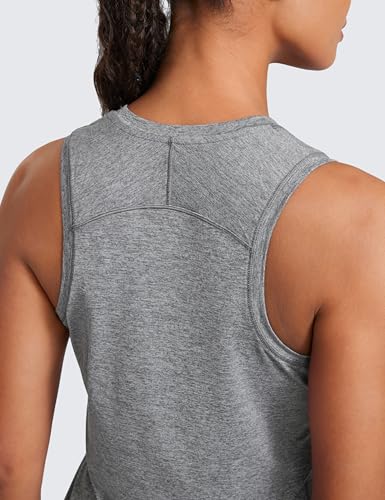 Image of CRZ YOGA Lightweight Racerback Tank Top | Workout, Moisture Wicking, Classic Fit, Hip Length, Reflective Spots, Sleeveless Shirts for Women