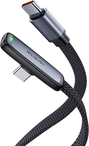 Mcdodo Cavo USB C USB C 1.8M, Cavo USB Type-C Ricarica Rapida 90 Gradi USB C Cavo Tipo C Nylon Cavo Caricatore per Samsung Galaxy S22 S21 S20 S10 S9 S8 A71 A51 Note 20 10, Huawei P40 P30, MI 12 11