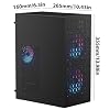 Micro ATX Case PC Case: MATX Case Mini PC ITX Desktop Computer Case Support Micro ATX MATX DTX ITX Mini PC with USB3.0, Support 3.5'' HDD (Black)