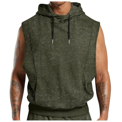 Gilet sans manches homme à capuche imprimé floral gilet décontracté ample
