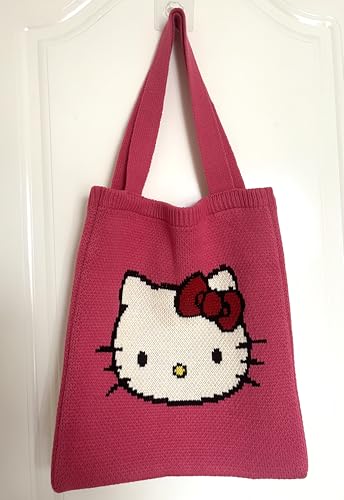 Handmade Crossbody Purse Shoulder Handbag Handwoven Clutches Bag Cotton Crochet Purses for Women(Red)3