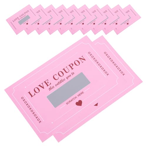 JOINPAYA Set da 20 Biglietti Gratta e Vinci per Coppie, Carte da Gioco San Rosa con Sfide per Appuntamenti Romantici, Idee Regalo per Anniversari, Compleanni e Momenti Speciali