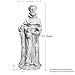 Keslecy St Francis Garden Statues, Saint Francis of Assisi Catholic Christian Yard Decor Lawn Garden Patio, Outdoor Sculptures Art Decorations, Grey