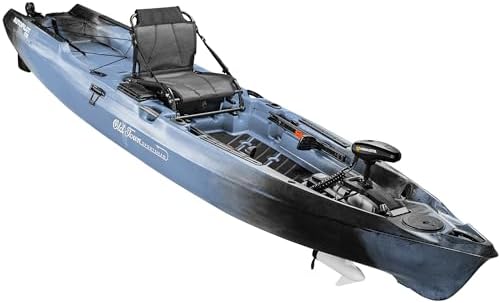 Old Town Sportsman AutoPilot 136 Solo Angler Sit-on-Top Motorized Fishing Kayak with Minn Kota Trolling Motor, 13ft, Steel Camo