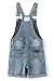 KIDSCOOL SPACE Girls Shorts,Big Girls Stretchy Denim Slim Summer Shortalls,Light Blue,7-8 Years