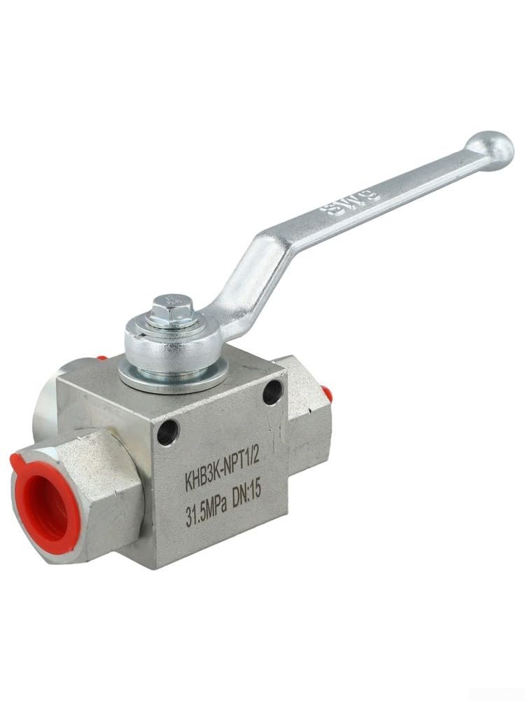Vanne sphérique à 3 voies NPT1/2 haute pression 7250PSI Acier au carbone