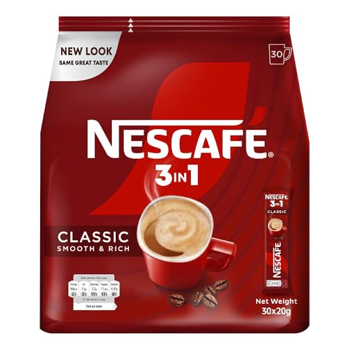 كيس خلطة قهوة سريعة التحضير 3 في 1 من نسكافيه 20 جرام (30 قطعة)