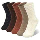 SERISIMPLE Kids Crew Socks Colorful Cute Lightweight Cotton Casual Mid-Calf Ribbed Sock Fashion Vertical Stripe Boy Girls 5 Pairs (US, Alpha, Medium, Regular, Assorted4)