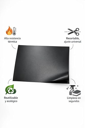 Miniatura 5 de Touche Protector De Horno Interior 2 Unidades Hoja Revestimiento Horno Reutilizable, Antiadherente Y Resistente A Altas Temperaturas Incluye Libro De Recetas.