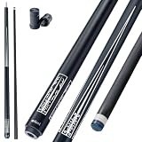 CRICAL Taco de Billar de Fibra de Carbono, tecnología Negra, Baja desviación, Punta de 12,2 mm, Punta de 3 x 8/8, Pin Profesional de 1/2 Billar