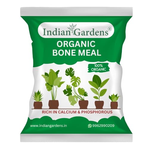 Image of Indian Gardens - Bone Meal Powder 100% Organic Plant fertilizer | Rich in Calcium and Phosphorus | Plant Fertilizer | Home Gardening (400 Grams)