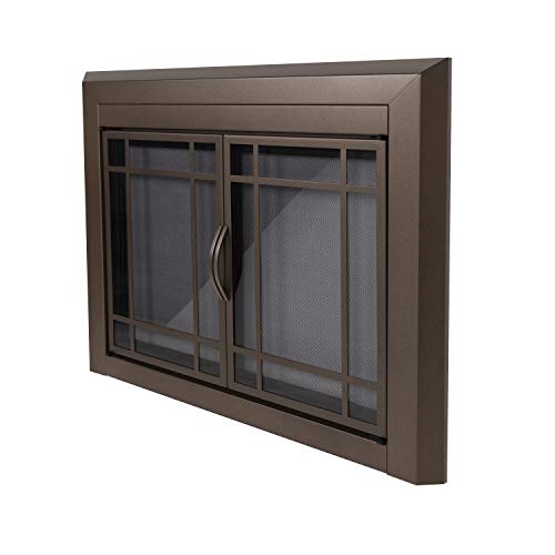 Pleasant Hearth En-5501 Pleasant Hearth Enfield Glass Firescreen, Medium, Burnished Bronze #TOP4