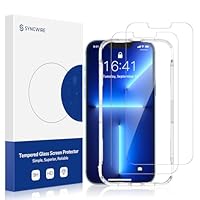SYNCWIRE Vetro temperato per iPhone 13 e 13 Pro, set di 2 pellicole proteggi schermo da 6,1',...