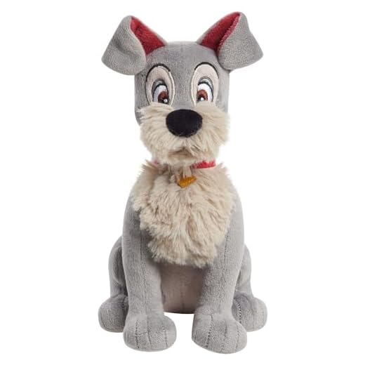 Disney Classics Collectible 8.5 Inch Beanbag Plush, Tramp, Disney Lady and the Tramp, Stuffed Animal, Dog, by Just Play