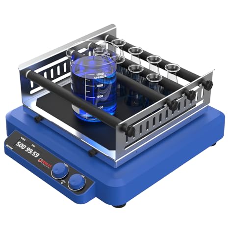 FOUR E'S SCIENTIFIC Orbital and Linear Shaker, 20-500 RPM Lab Orbital Rotator Shaker with Brushless DC Motor, Max. Load Capacity 7.5 KG