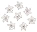 CB Accessories White Flower Hair Pin Twister Coil Spiral with Rhinestone Crystal for Wedding, Prom, Party and Special Event (Set of 8)