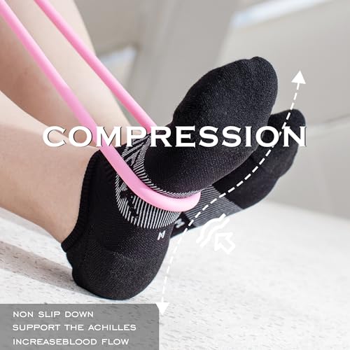 Image of BRISIRA Bamboo Viscose Coolmax Running Golf No Show Socks Women Compression Moisture Wicking Performance Low Cut Tab Athletic