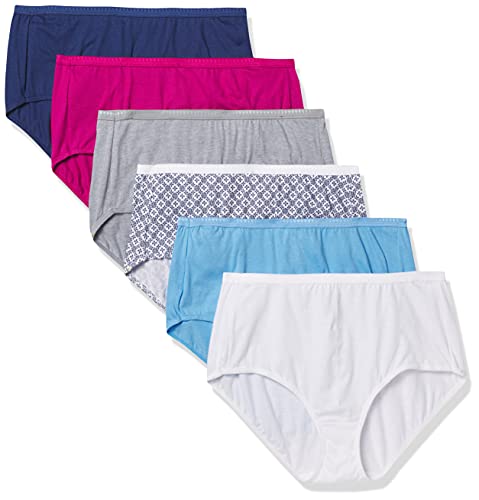 Image of Hanes Women's Underwear, Ultimate High-Waist Brief Panties, Moisture-Wicking Underwear for Women, 6-Pack