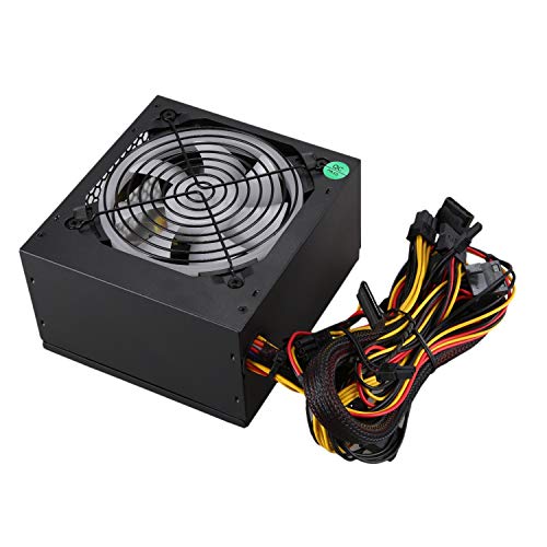 YanYun 650W Silenzioso con Ventola ATX 12V Alimentatore per PC 4/8-Pin Ventilatore Modulare SLI Illuminato per PC di Configurazione Computer di Fascia Alta