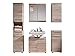 Produktbild trendteam smart living Badezimmer 5tlg.-Set Malea, 179 x 184 x 35 cm, Korpus und Front in Eiche San Remo Hell (Nb.) mit viel Stauraum