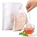 Produktbild DRADERCH 800 Pcs Teebeutel Leeres Teefilterbeutel Einweg Feine Teefilter Taschen Baumwolle mit Kordelzug Selbstbefüllen Gewürzsäckchen für Lose Blatt Tee und Kaffee(2 Größen 5×7cm & 6×8cm)