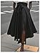 Verdusa Women's Thigh Slit Belted Maxi Skirt Business Casual A Line Flowy Skirts with Pockets Black Large