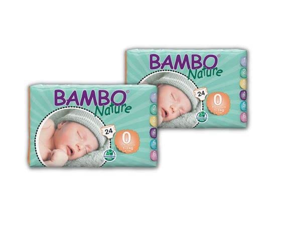 Bambo Nature - Pañal para bebé, talla 0 (2 unidades)