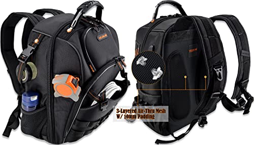Image of WELKINLAND 66-Pockets Mechanic Backpack Tool Bag, HVAC Backpack For Men
