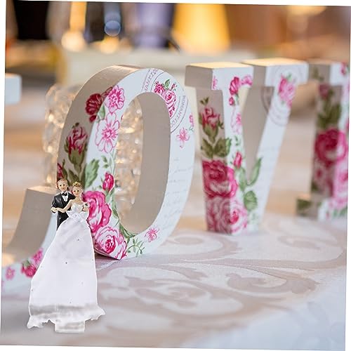 Toyvian 1 Unidade decoração de personagem de casamento decorações para cerimônia de casamento noiva