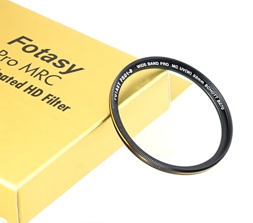 Image of Fotasy 52mm Ultra Slim UV Protection Lens Filter, Nano Coatings MRC Multi Resistant Coating Oil Water Scratch, 16 Layers Multicoated 52mm UV Filter