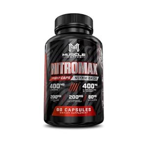 Nitric Oxide Booster with L-Arginine, L-Citrulline, Beta Alanine, AAKG – Non-GMO, Gluten-Free, Vegan – Pre-Workout Supplement for Muscle Growth, Stamina, Energy, Pumps, Vascularity – 60 Capsules