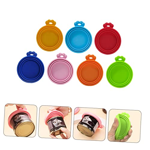 FRCOLOR 7 Unidades tampa de lata de estimação tampas de comida de cachorro alimentos para animais de