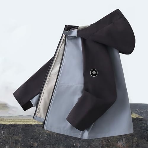 Veste de pluie enfant garçon imperméable coupe-vent manches longues automne - 2
