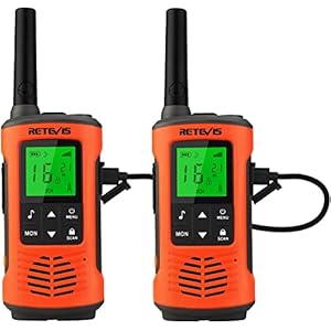 Retevis RT45P Walkie-Talkie IP67 Impermeabile,16 Canali,Senza Licenza PMR446, Torcia LED, SOS,Ricaricabile Walkie Talkies per Adulti Attività All’Aperto(2 pezzi)
