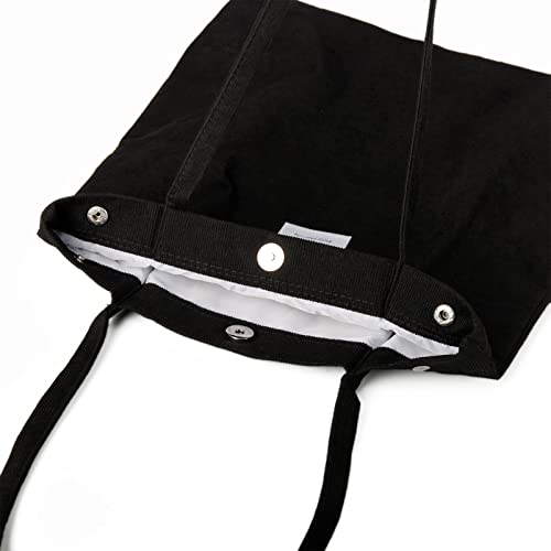Image of Corduroy Tote Bag Cute Tote Bags for Women Shoulder Bag with Inner Pocket for Work Beach Travel and Shopping Grocery