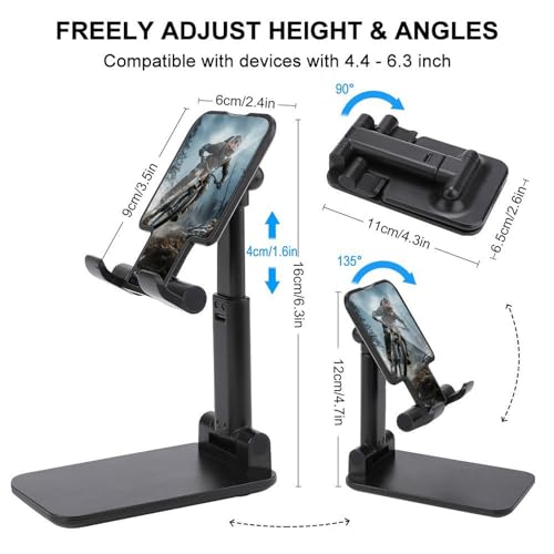 Support de téléphone pliable pour vélo et bureau avec base antidérapante universel