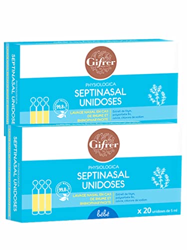 Gifrer Physiologica Septinasal Lavage Nasal - lot de 2 Boites x 20 unidoses de 5ml Cover