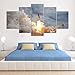 Produktbild Chen Hao International Sales Store Landschaften Gedruckte modulare Rahmen Bild große Leinwand Malerei für Schlafzimmer 5 Panel Das Space Shuttle Wohnzimmer Home Wandkunst Dekor