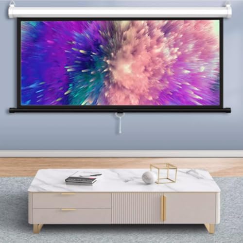 Pantalla manual retráctil para proyector 72 pulg 4:3 miniatura 6