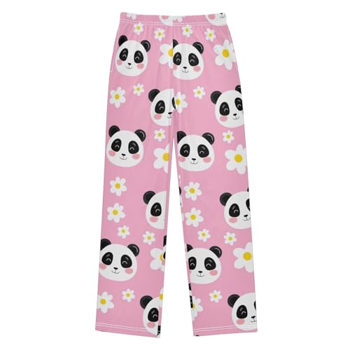 J JOYSAY Cute Panda Flower Pajamas Pants Soft Long Pajama Bottoms Lounge Sleep Pants Size S-XL