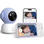 BOIFUN 2K Wifi Video Baby Monitor with Phone App & 5″ Screen, Motion & Cry Alerts, Zero Glow Night Vision, Auto Tracking, Temperature & Humidity Sensor, 3000mAh Battery, Soothing Lullabies