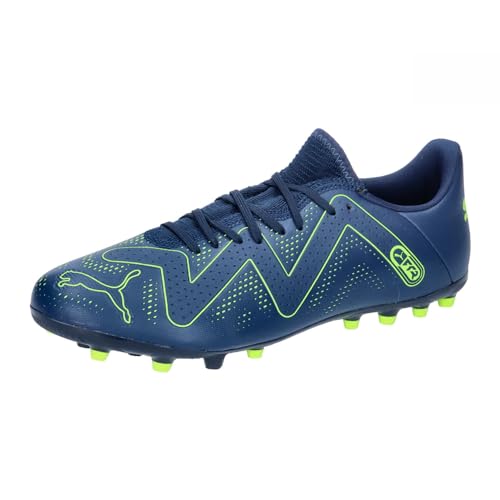 PUMA Future Play MG, Zapatillas de fútbol Hombre, Azul Persa Pro Verde, 44 EU