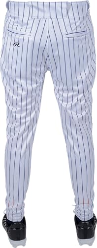 Image of Rawlings Men's Pro 150 Series Baseball Pants | Tapered Jogger Fit | Adult Sizes | Pinstripe | Multiple Colors