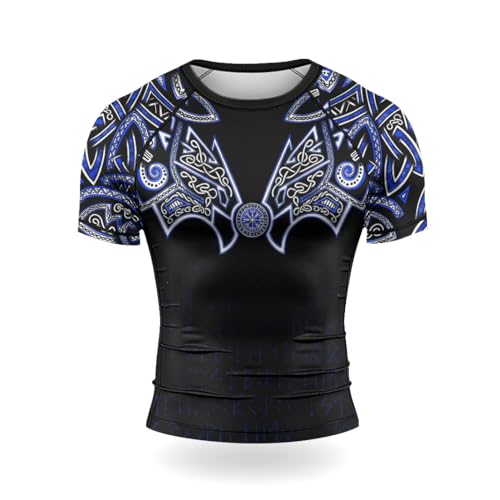 Viking Ranked Short Sleeve Compression Combat Rash Guard for MMA BJJ Jiu-Jitsu Tranining2