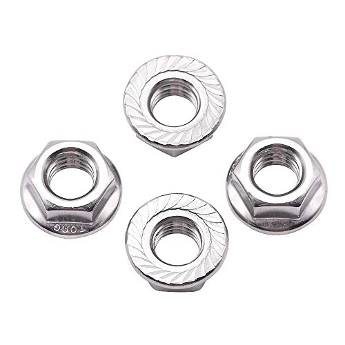 Roycemart MB-AR0107-50 3/8-16 (50 Pack) Stainless Steel Serrated Flange Hex Nuts thumb #4